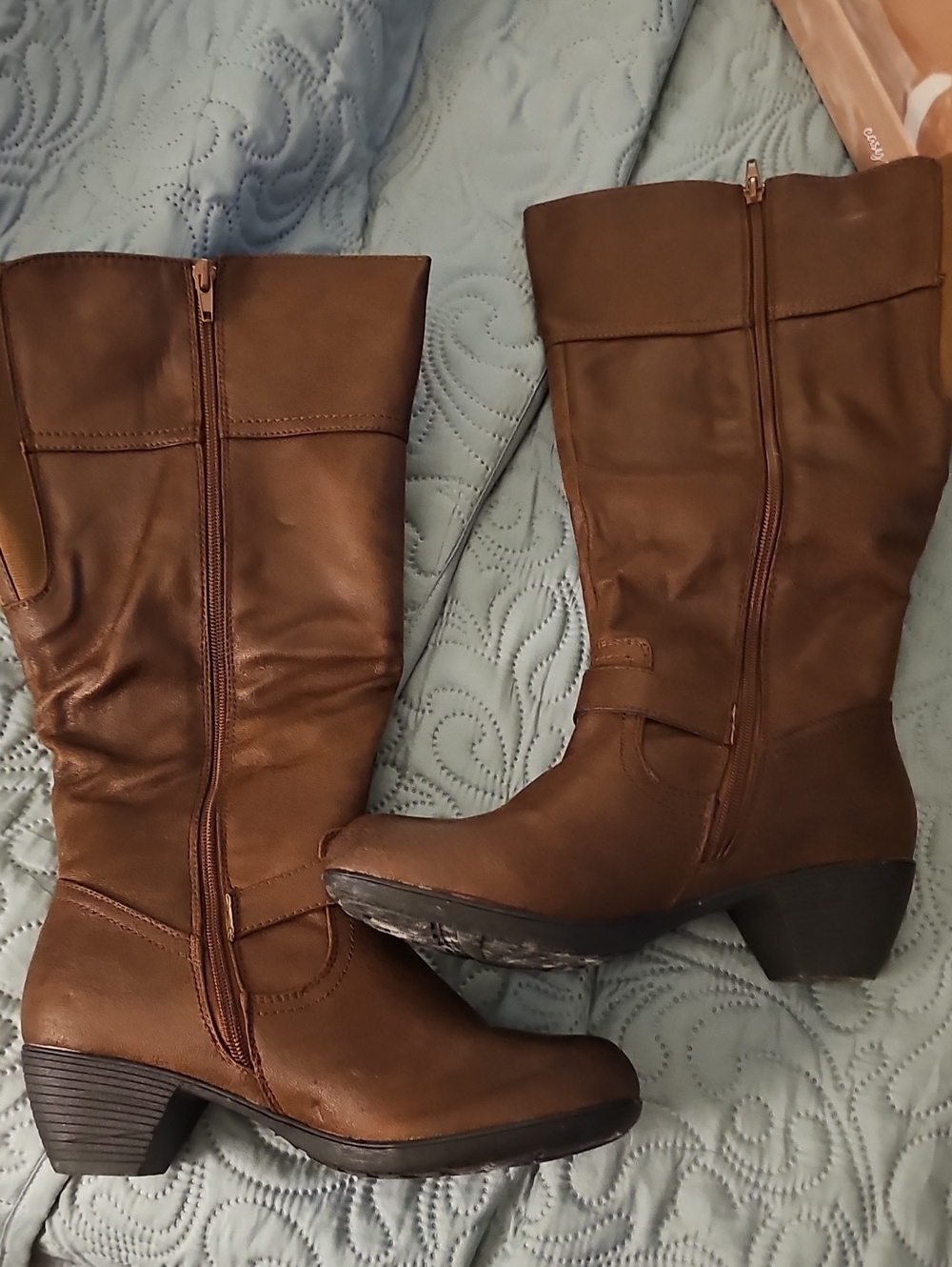 Chelsea Moreland Classic Brown Mid-Calf Women's Boots